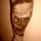skull arm copics sepia